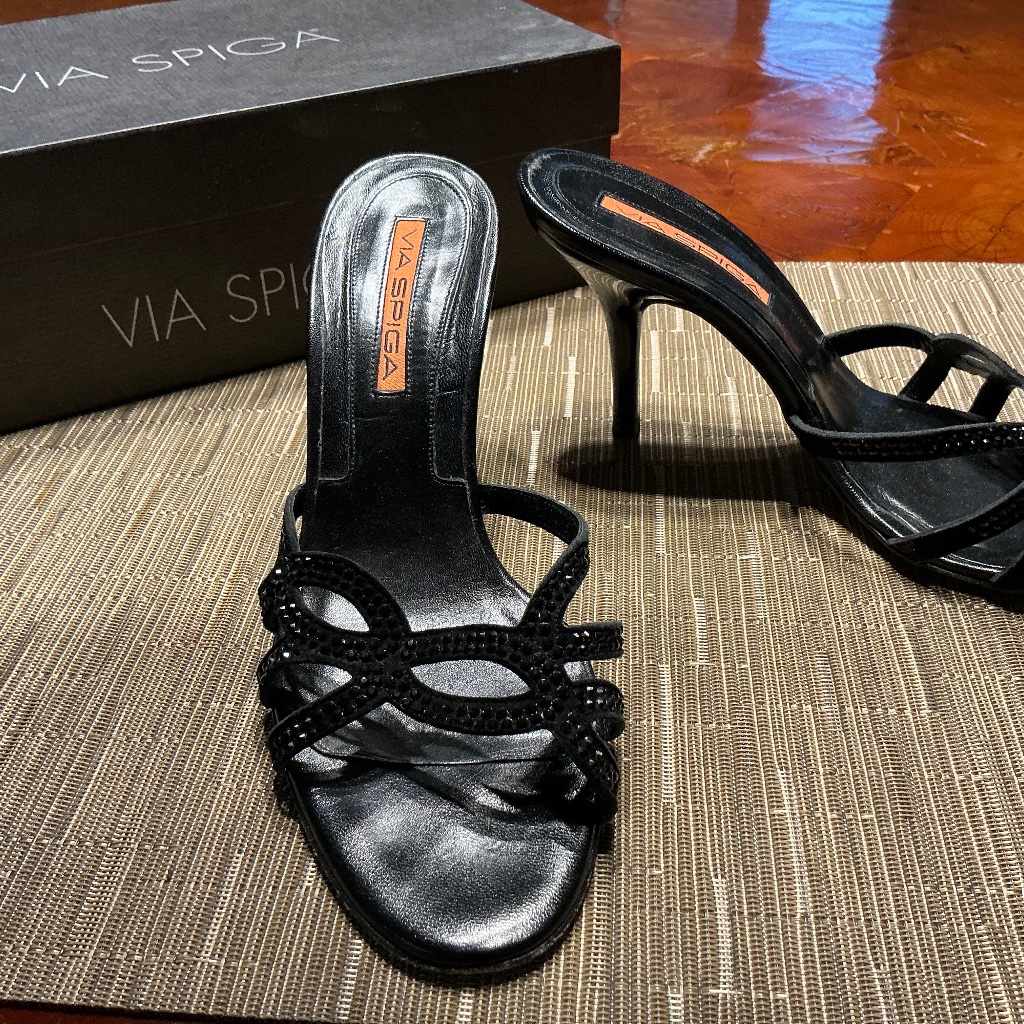 Via Spiga Woman’s Black Evening Slip On Size 7.5